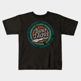 Tina Turner // Retro Circle Crack Vintage Kids T-Shirt